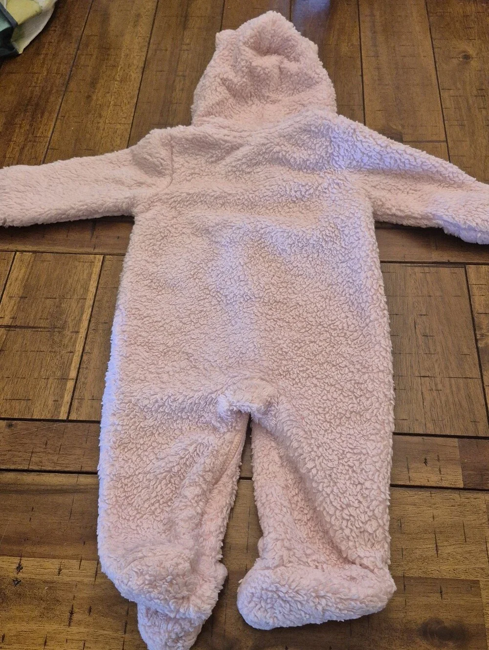 Carter's Pink Fuzzy Hooded Baby Bunting Suit One-Piece 6 Month